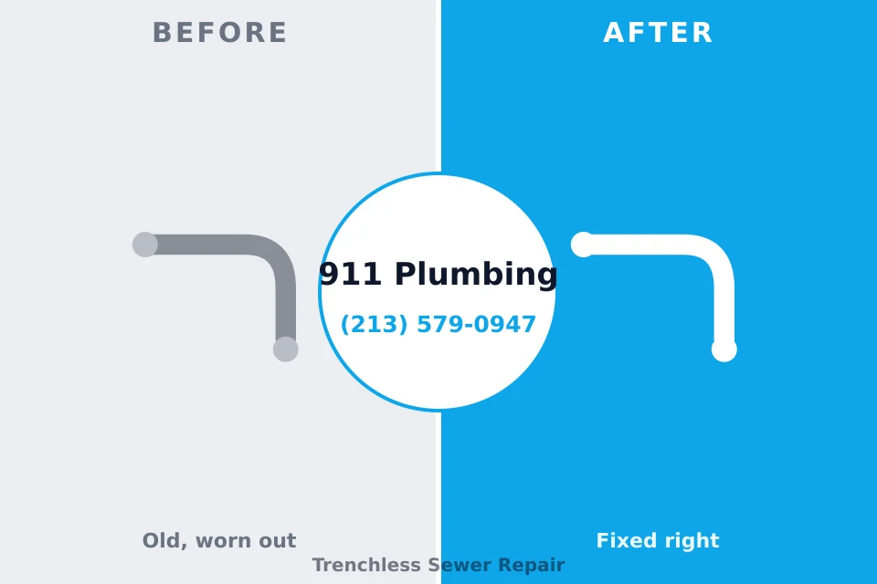 Before and after: plumbing repair Larose, LA